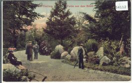 St. Gallen - Partie aus dem Brühl - animee - Litho