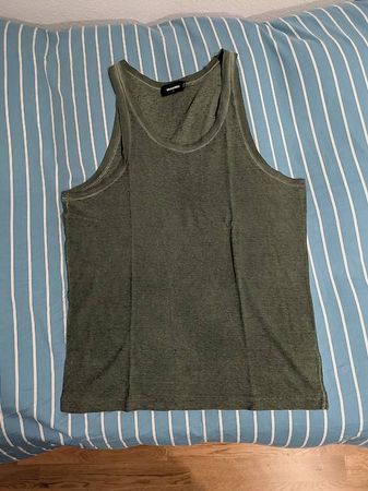 DSQUARED2 Tanktop Herren L Olivgrün Made in Italy