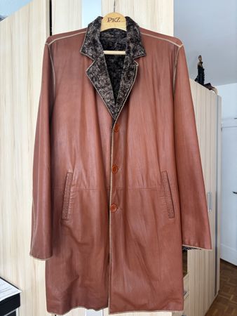 Manteau en cuir d’agneau réversible, excellent état! XL