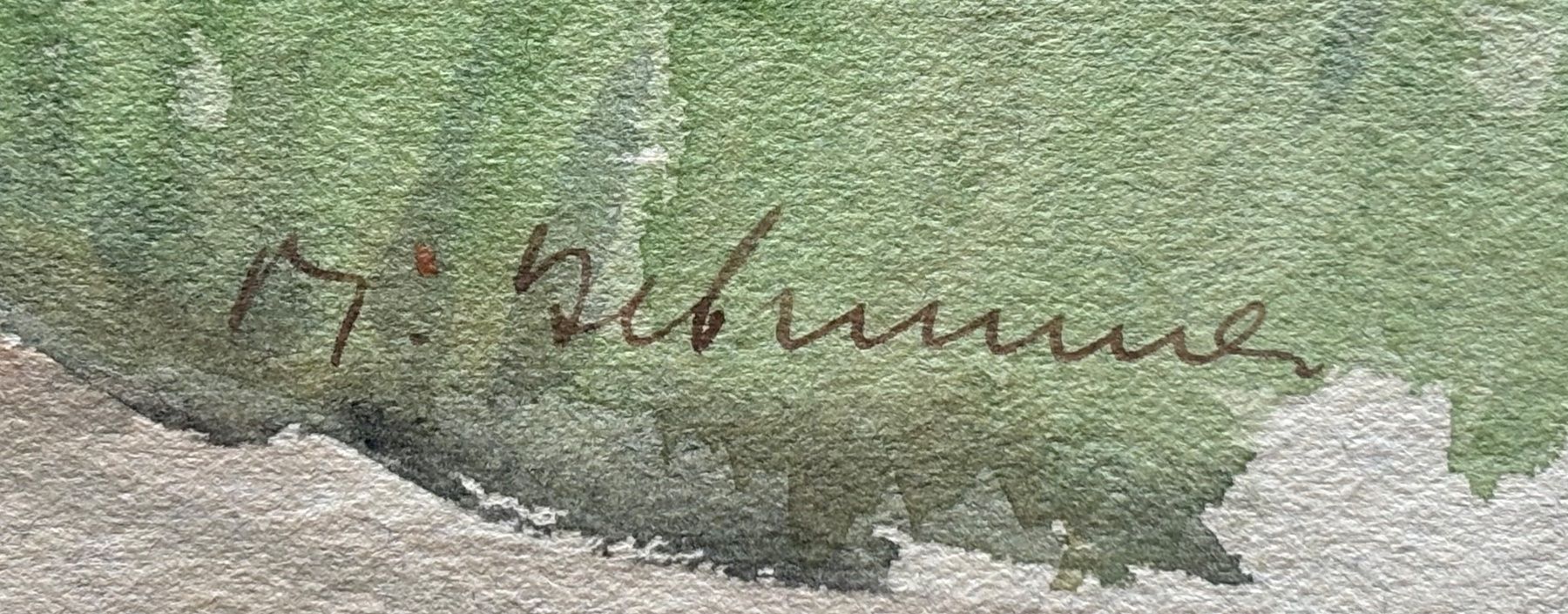 Gemälde: M. Debrunner, 1955 - Aquarell, Landschaft – Gebraucht aus Frauenfeld von Merk52 2