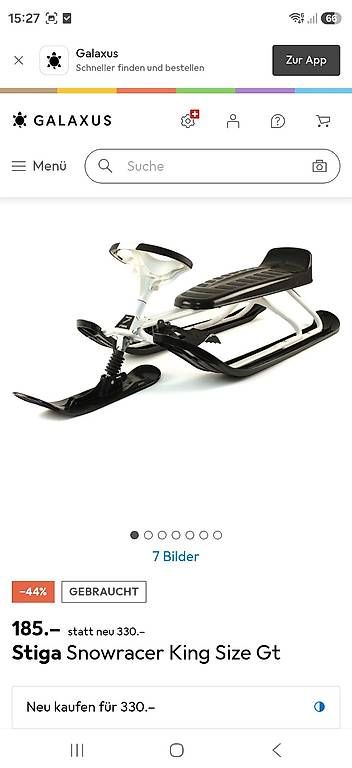 Stiga Schlitteln: Stiga Snowracer King Size gt. – Gebraucht aus Rünenberg von wi1984 3
