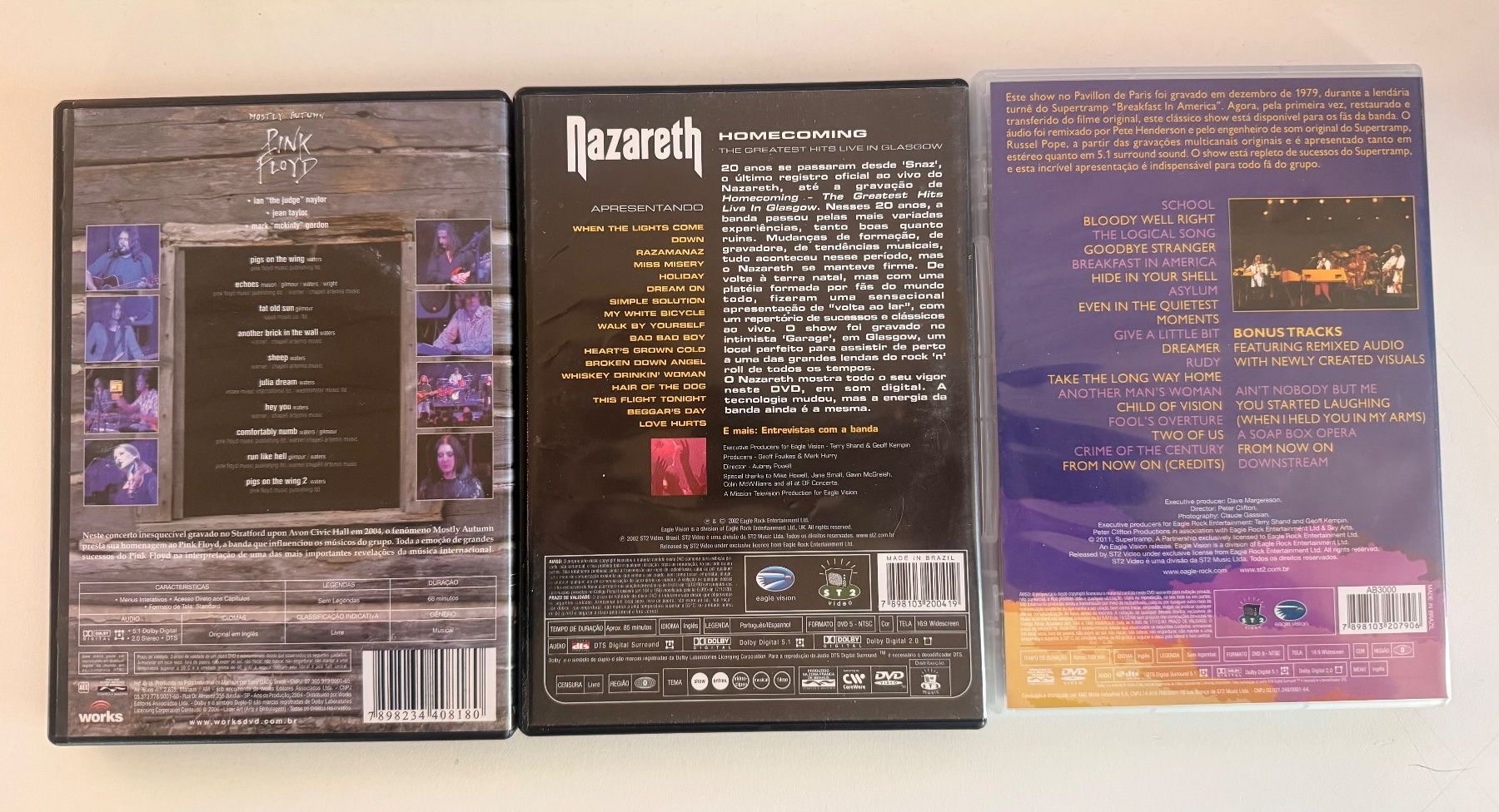 Alle DVDs: 3 X DVD Supertramp Nazareth Pink Floyd – Gebraucht aus Fehraltorf von Djrog 1