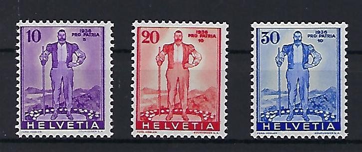 Alle Briefmarken: 1936 Pro Patria Einzellmarken postfrisch ** 15218 – Gebraucht aus Lunden von Animus999