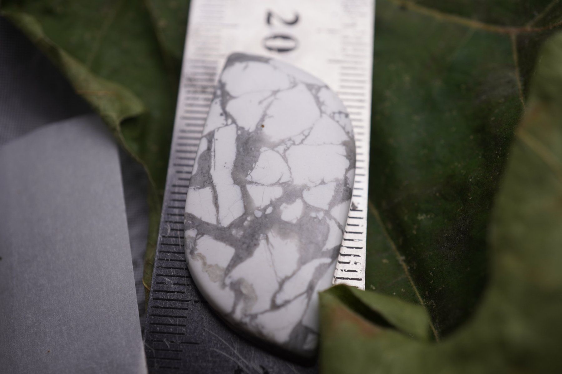 Minerali & Pietre curative: Howlith    Cabochon 43ct  ab 1.- – Nuovo e nell'imballaggio originale da Eschenbach SG venduto da topstone
