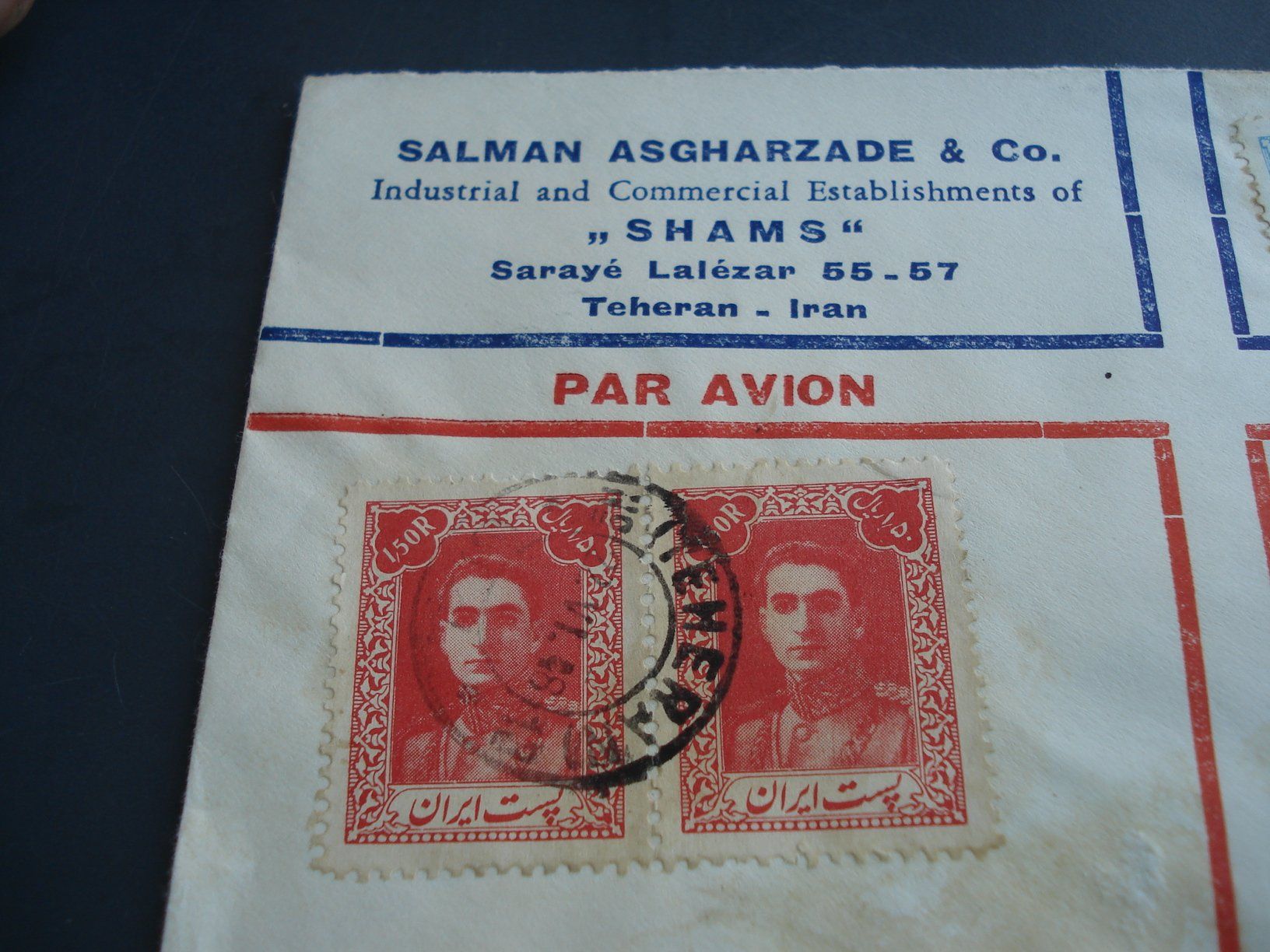 Tous les timbres: Flugbrief Iran-Grenchen, um 1960 – D'occasion à Niederwil AG par morostahu 1