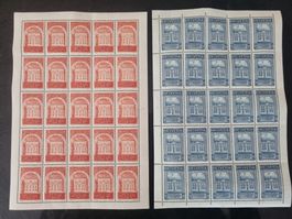 1924 : Nr. 167AII + 168BI im Bogen, postfrisch **