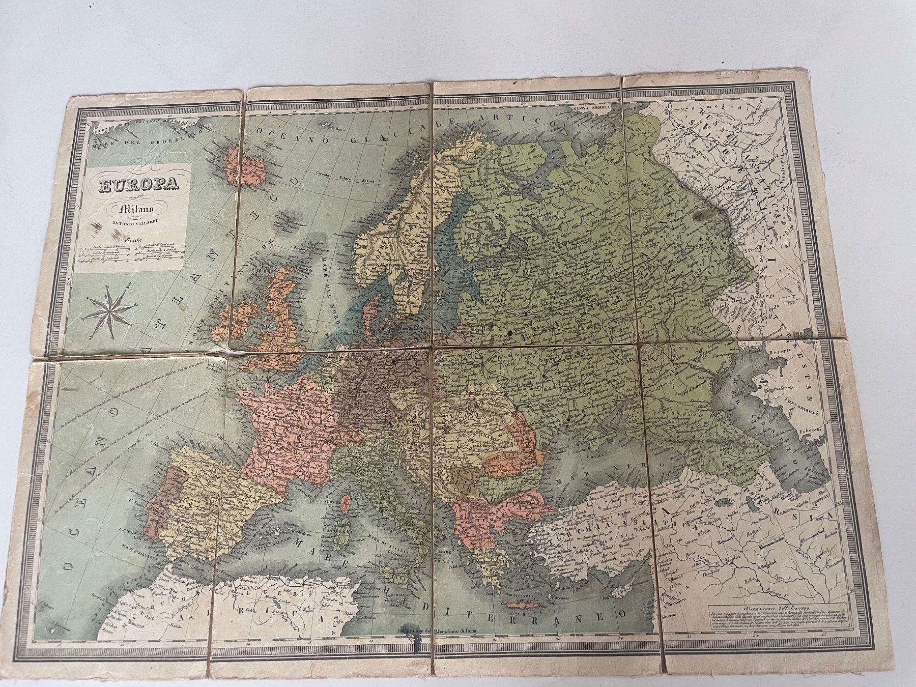Landkarten & Atlanten: Alte Landkarte Europa. – Gebraucht aus Minusio von Pink222