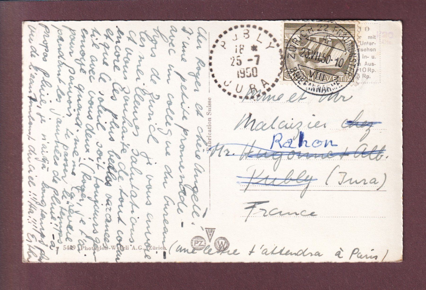 Cartoline postali: FORCH - Wehrmänner-Denkmal - 1950 // leichter Eckbug // – Usato da Pully venduto da nicecards 1