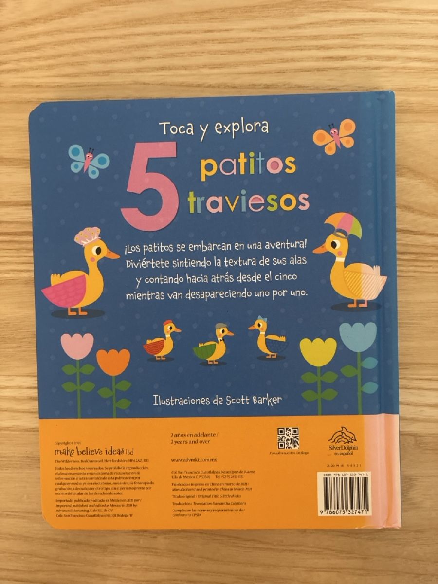 Libri: Libro Toca y explora 5 patitos traviesos spanisch – Usato da Zürich venduto da laura.ochoa 2