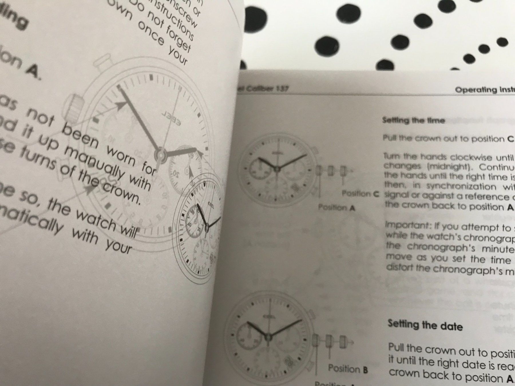 Documenti: EBEL ORIG. - OPERATING INSTRUCTIONS - CAL.137, 139, 240 !!! – Usato da Epalinges venduto da dream-watch 5