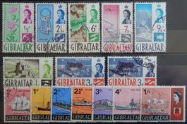 Gibraltar British Lot mit alten Werten II