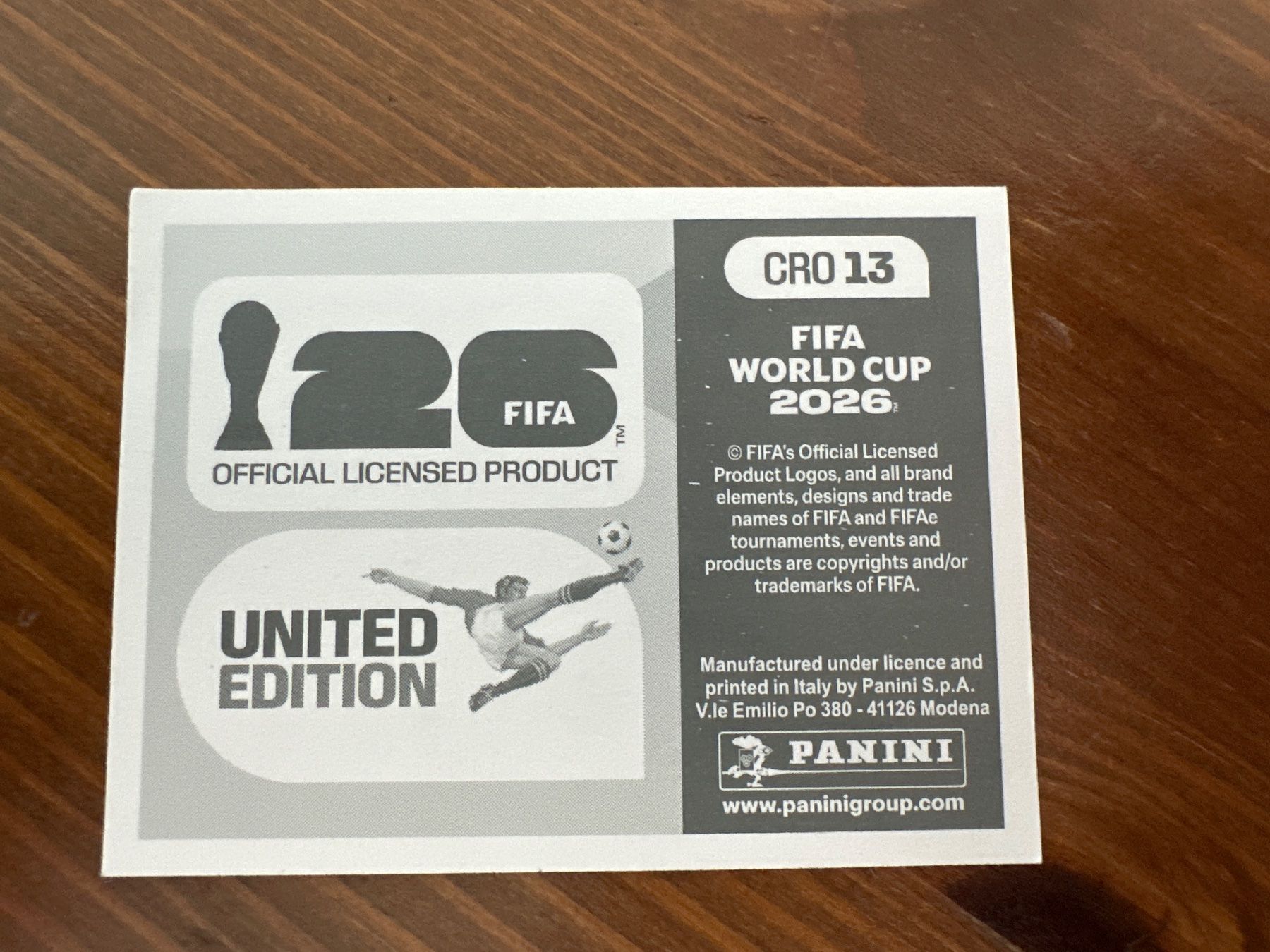 Panini Cartes à collectionner: Panini CRO 13 FIFA World Cup 2026 – Neuf avec emballage d'origine à Würenlos par gtvlady_82 1