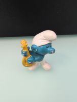 Figurine Schtroumpf musicien vintage jouet année 80