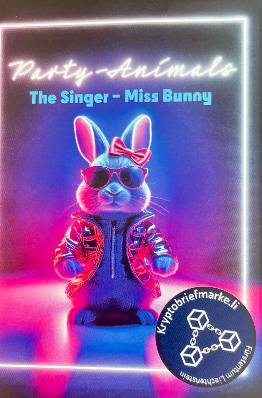 Tutti i francobolli: Kryptobriefmarke - "Miss Bunny", türkise Schallplatte – Nuovo e nell'imballaggio originale da Bern venduto da schm1969