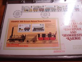 Grossbritannien 1980, FDC-Grossbrief mit Vignettenblock