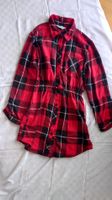 Red & Black Flannel Shirt Dress - Autumn Chic Style! 140