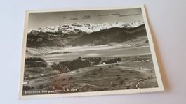 Etzel Kulm - Blick gegen Sihlsee u. die Alpen - um ca. 1950