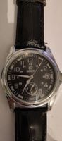 Herren Uhr GOER schwarz Armband Leder guter Zustand