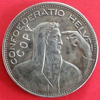 5 Franken Schweiz "Die spinnen doch" Replica/Kopie