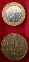 Französische Münzen 10 Francs 1988 und 1979