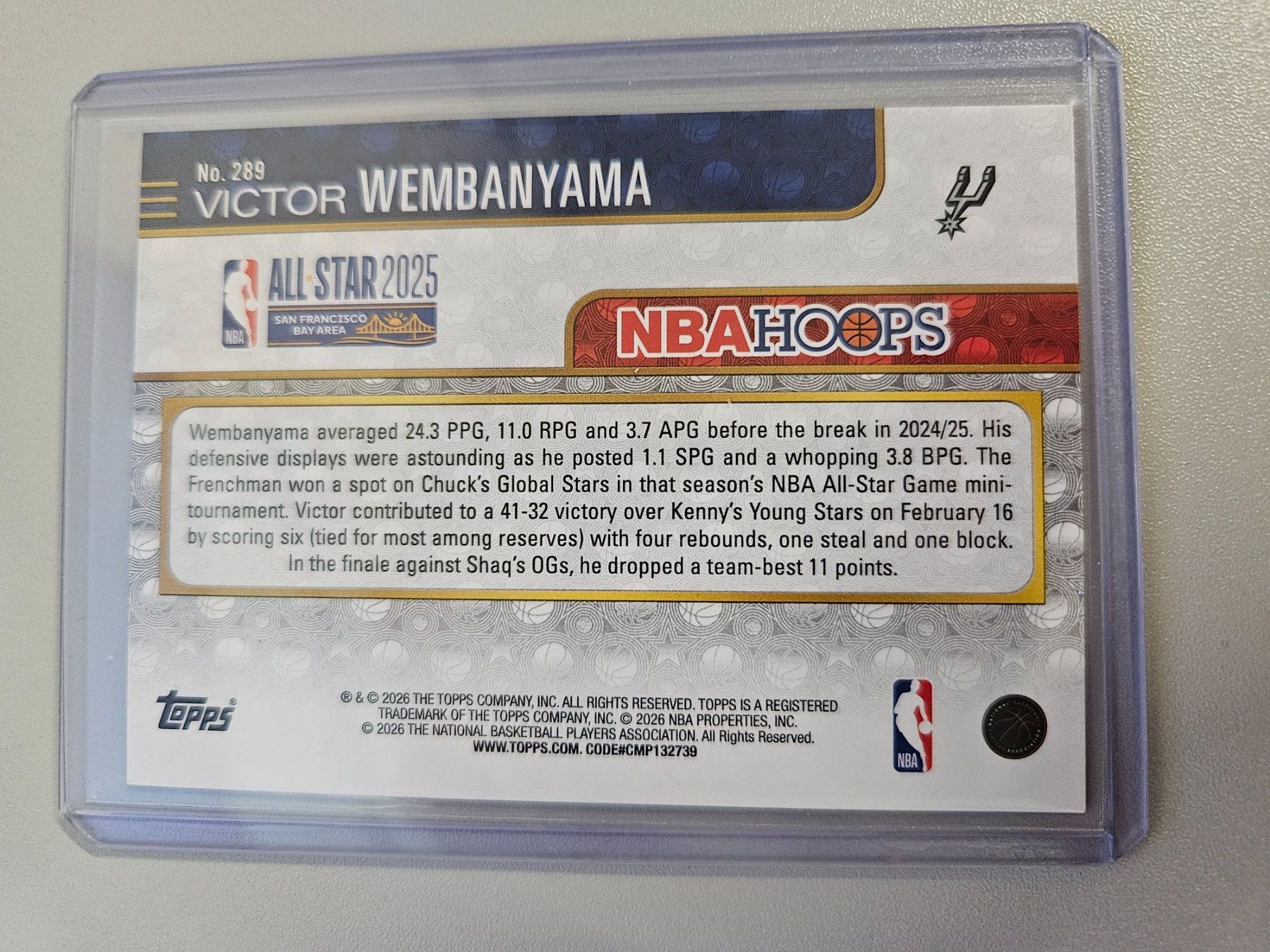 Nba Sammelbilder & Trading cards: NBA Hoops 2025/26 V.WEMBANYAMA All Star Game – Gebraucht aus Arth von Web_air1 1