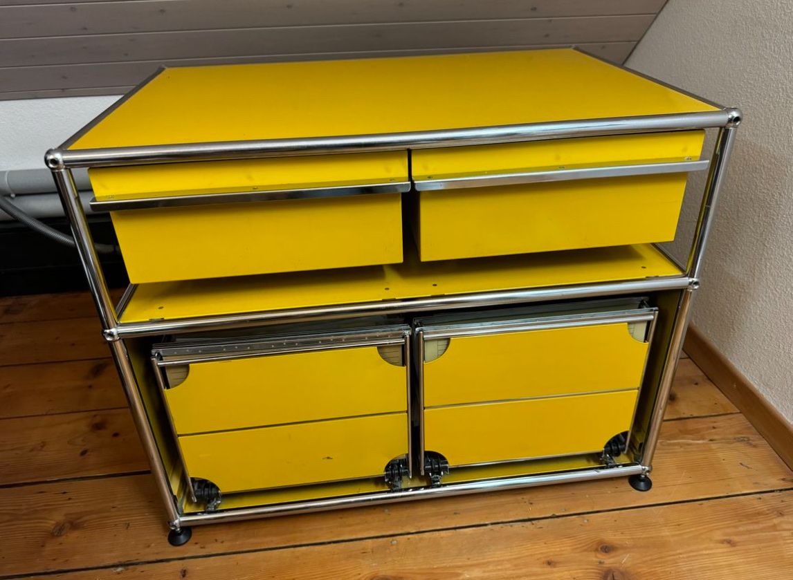 USM Cassettiere: USM Kommode Gelb mit Hängeregister – Usato da Cham venduto da matap1 1