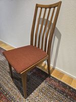 Lot de 5 chaises bois et tissus bordeaux 