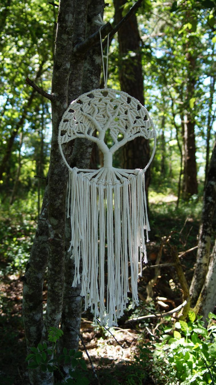 Tutte le decorazioni: Handgefertigter Makramee-Lebensbaum, Boho-Dekoraration ø30cm – Nuovo e nell'imballaggio originale da Tafers venduto da JP911 3