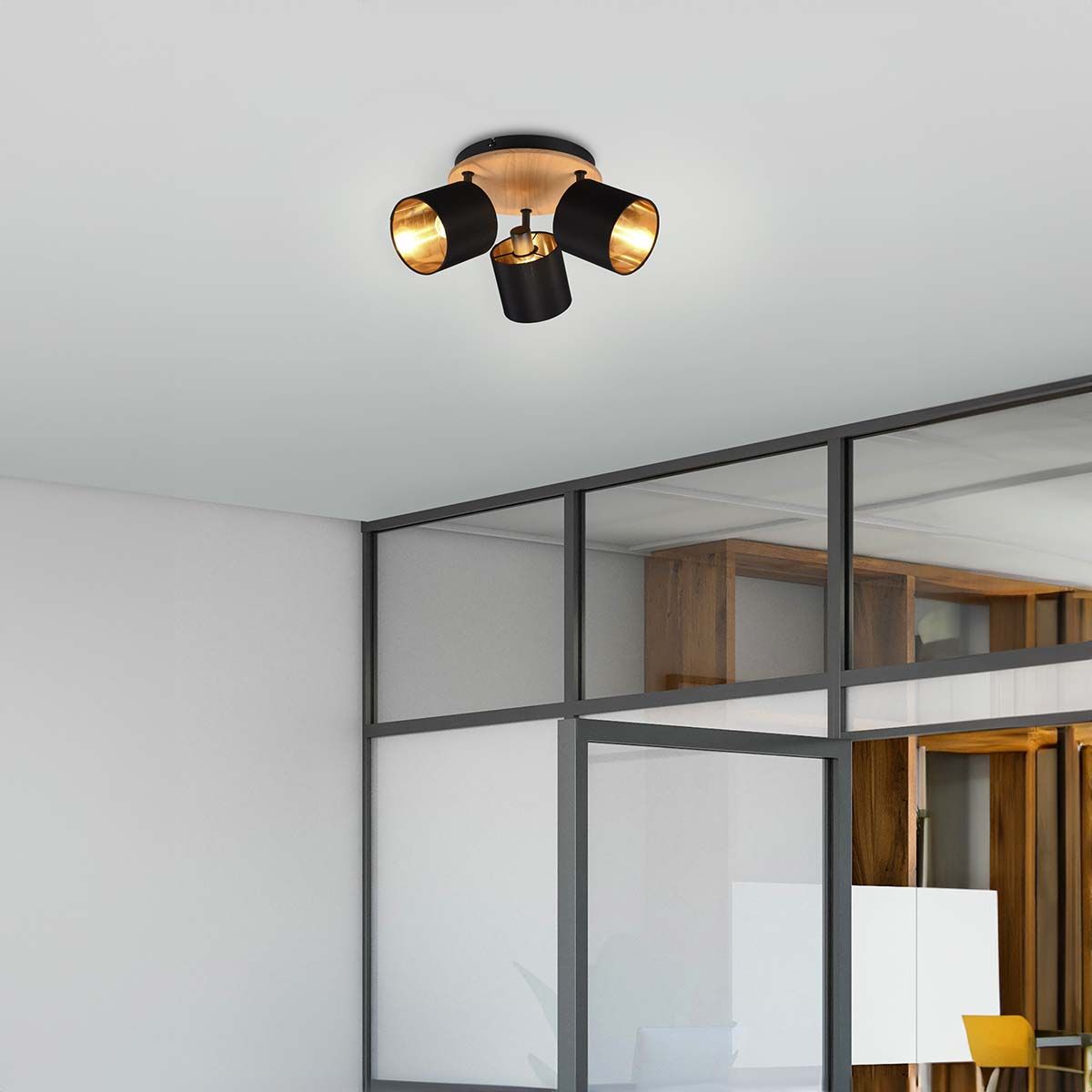 Lampadari & plafoniere: Deckenleuchte, 3 Strahler, Holz, 46 cm Ø – Nuovo (secondo la descrizione) da Kreuzlingen venduto da Smart-Light 1