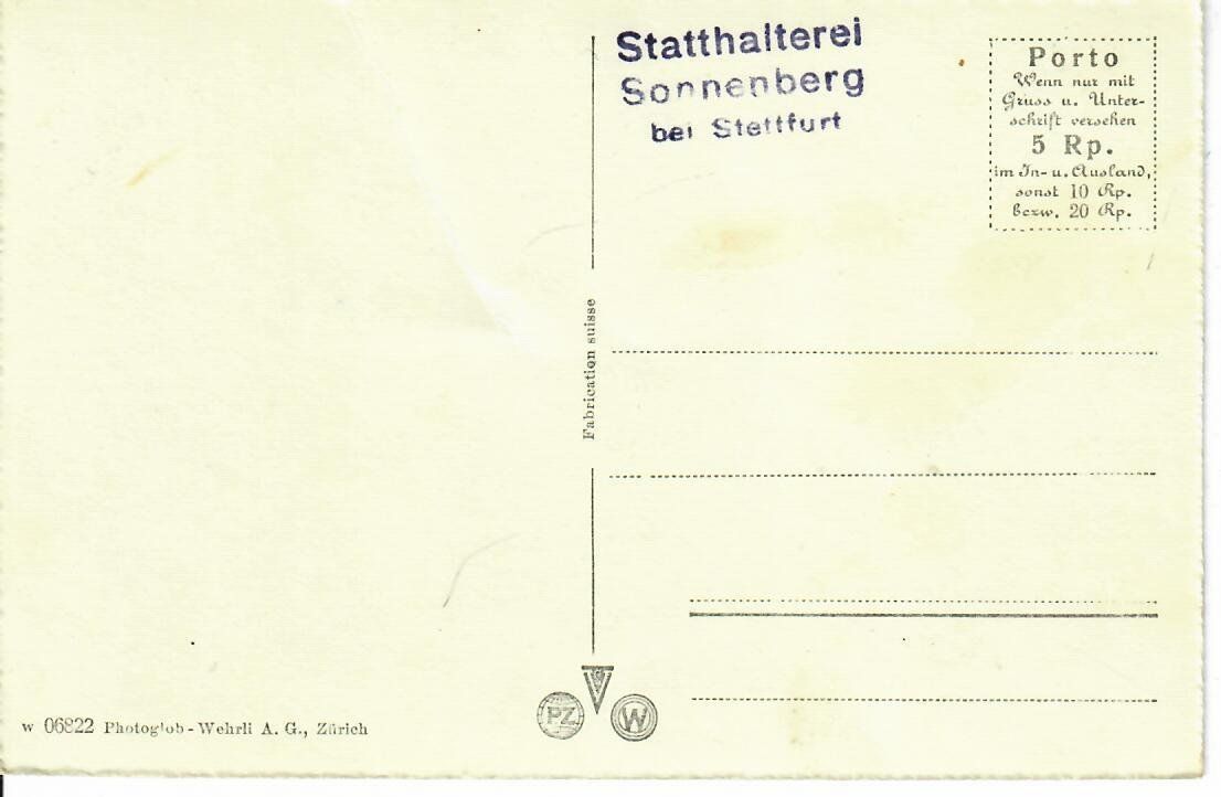 Cartoline postali: Schlossgut Sonnenberg bei Stettfurt – Usato da Hochdorf venduto da Ziegel-16 1