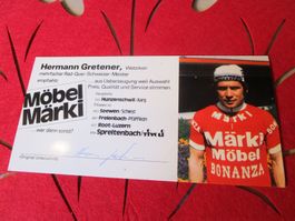HERRMANN GRETENER CH RAD QUERVELOFAHRER AUTOGRAMM ANTIK