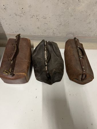 Vintage Doktorkoffer Set, Leder, Rarität!