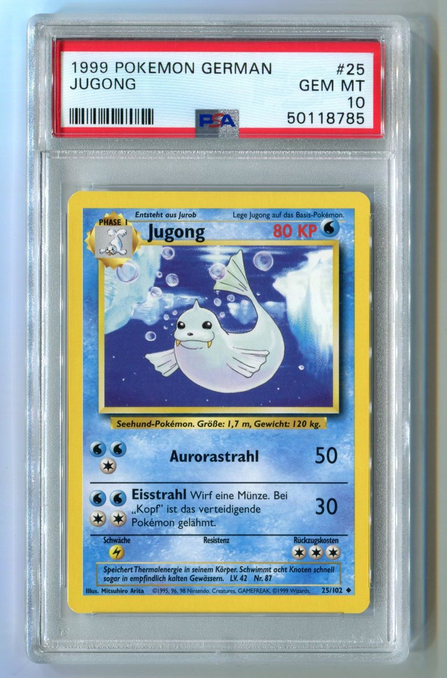 Pokémon Carte collezionabili: PSA 10 Jugong 25/102 Basis 1.Edition – Nuovo (secondo la descrizione) da Dornach venduto da Deco89
