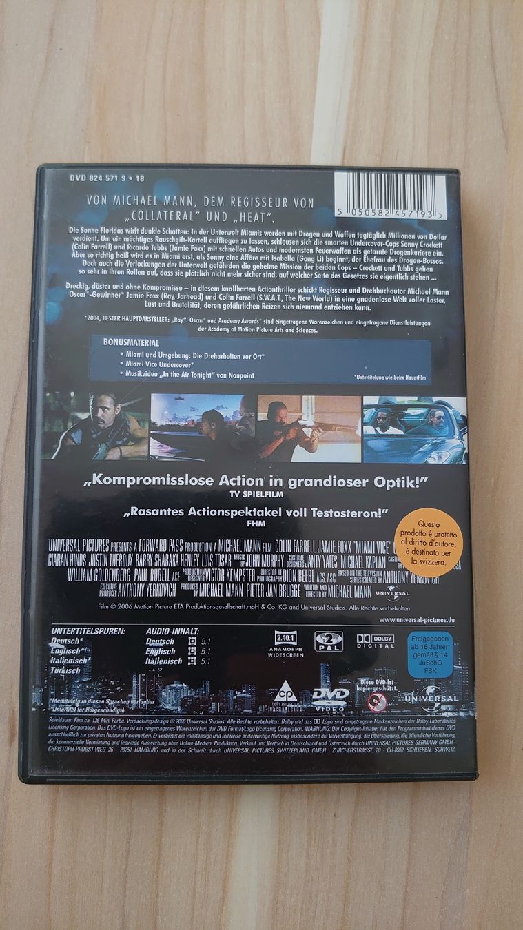 Alle DVDs: Miami Vice – Gebraucht aus Pfäffikon SZ von Wild0 1