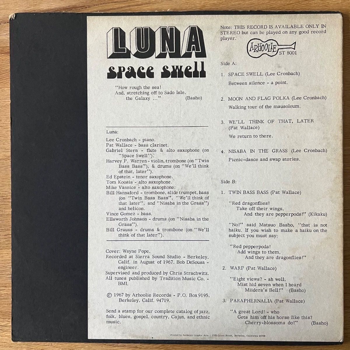 Schallplatten: Luna - Space Swell / 1. US-Press. 1967 - Nice Copy – Gebraucht aus Gais von soundcave57 1