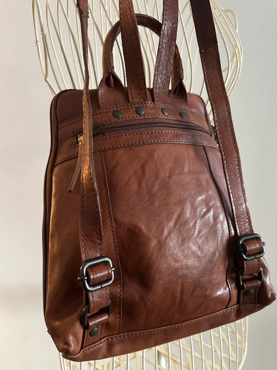 Rucksäcke: Spikes & Sparrow Lederrucksack, cognac, Top Zustand – Neu (gemäss Beschreibung) aus Zürich von phos.arch 2