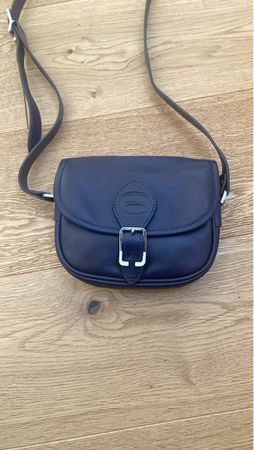 Longchamp Tasche dunkelblau Leder guter Zustand