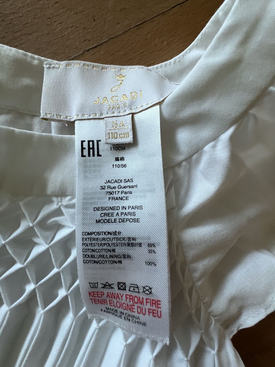 Jacadi Vestiti & Gonne: Jacadi white pleated dress size 5A 110 – Usato da Stallikon venduto da sgeorgiadis 2