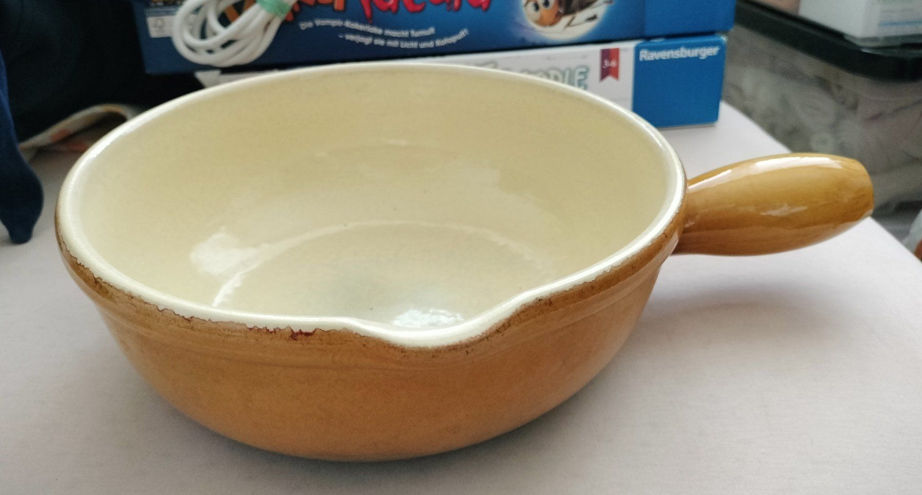 Pfannen: Fondue Pfanne – Gebraucht aus Heimberg von Rockenrol