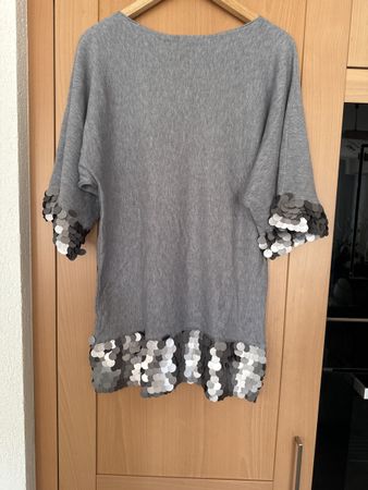Pull Gris Paillettes Femme - Occasion L