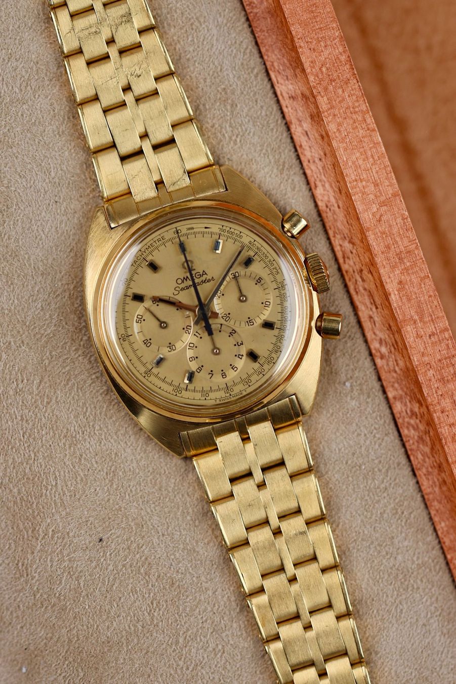 Omega Orologi: Omega Seamaster Chronograph '18K' ref. 145.016 – Usato da Zürich venduto da Lazulivintagewatches