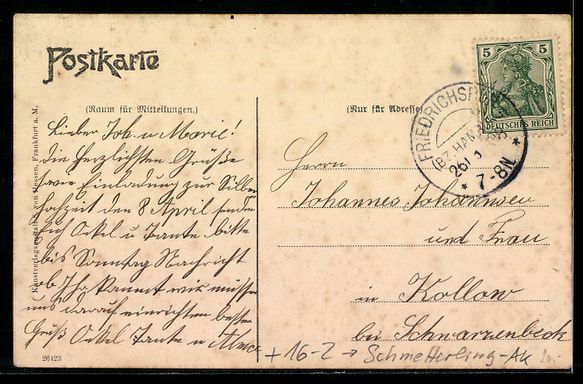 Cartoline postali: Schmetterling-AK Friedrichsruh, Verschie – Usato da Berlin venduto da bartko-reher 1