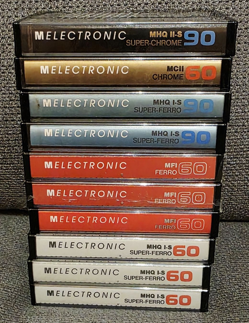 Kompaktkassetten: 10 cassettes MELETRONIC normale, ferro,chrome,super chrome – Neu und originalverpackt aus LAUSANNE von Mistersound 1