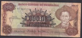 Nicaragua 1'000'000 Cordobas 1990