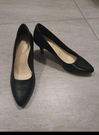 Escarpins noirs élégants Clarks, taille 38