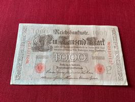 Seltenheit! Deutsche 1000-Mark-Banknote,  1910