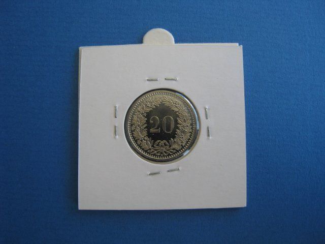 Tutti le monete: 20 Rappen 1990, unz / stgl – Nuovo e nell'imballaggio originale da Alpnach-Dorf venduto da hansimaa49 1