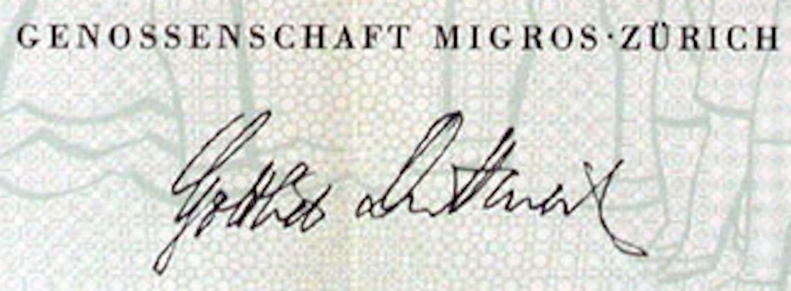 Documenti: Genossenschaft Migros Zürich - 1949 – Usato da Solothurn venduto da Sgasche 1