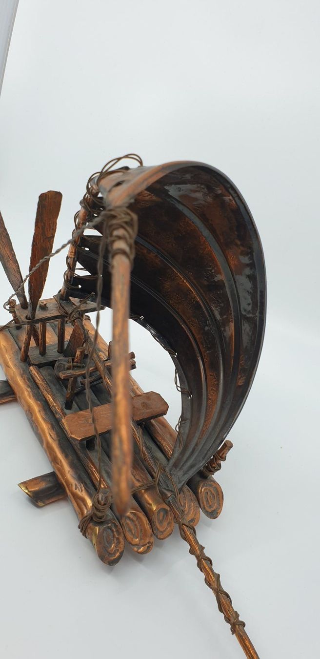 Figuren: Floss, Segelschiff, Kupfer und Messing Schiff – Gebraucht aus Emmen von Brockofsky 5