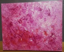 Kunstwerk in pink 73 x 92cm